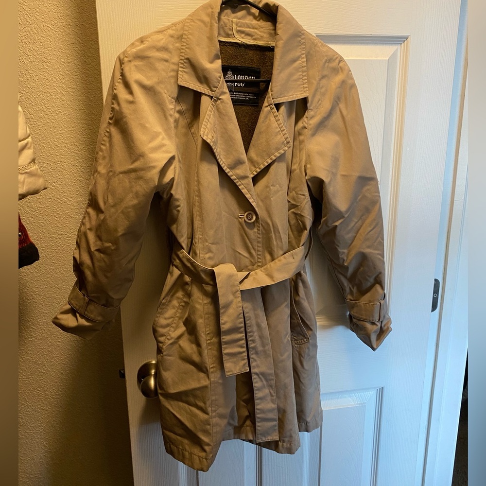 London Fog Button Down Tan Coat